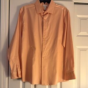 Bar III Men's Peach Dress Shirt Size L 16-16 1/2